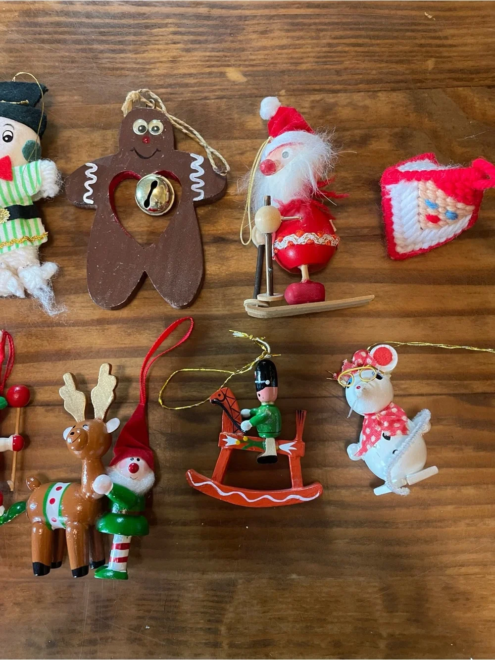 Large Mixed Lot Vintage Christmas Ornaments Rare wooden Japan etc. holiday decor